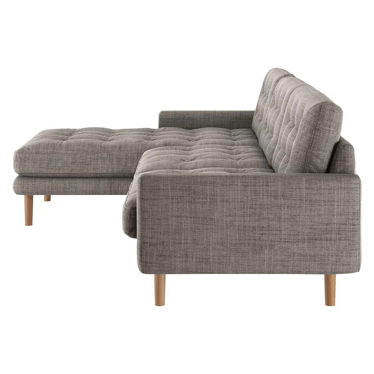 Fenner Black & White Woven Left-Hand 4 Seat Chaise Sofa, Black And White – image 3