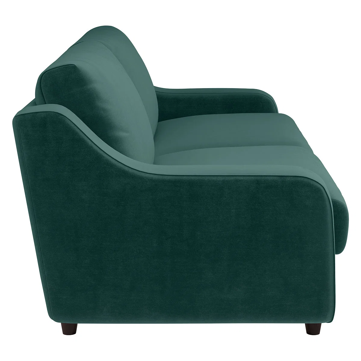 Slope Emerald Green Velvet 3 Seat Sofa, Green – image 4