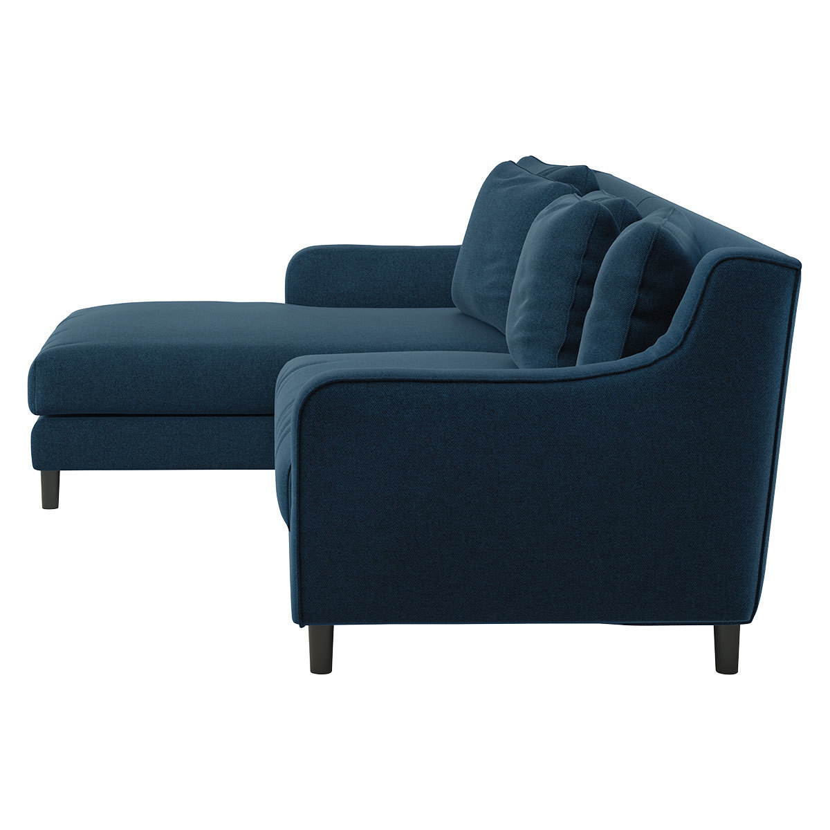 Swift Navy Blue Tweed Wool Left Hand Chaise Sofa, Navy – image 4