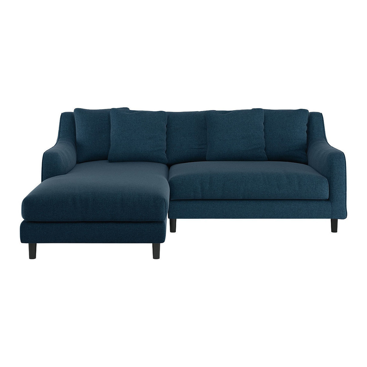 Swift Navy Blue Tweed Wool Left Hand Chaise Sofa, Navy – image 1