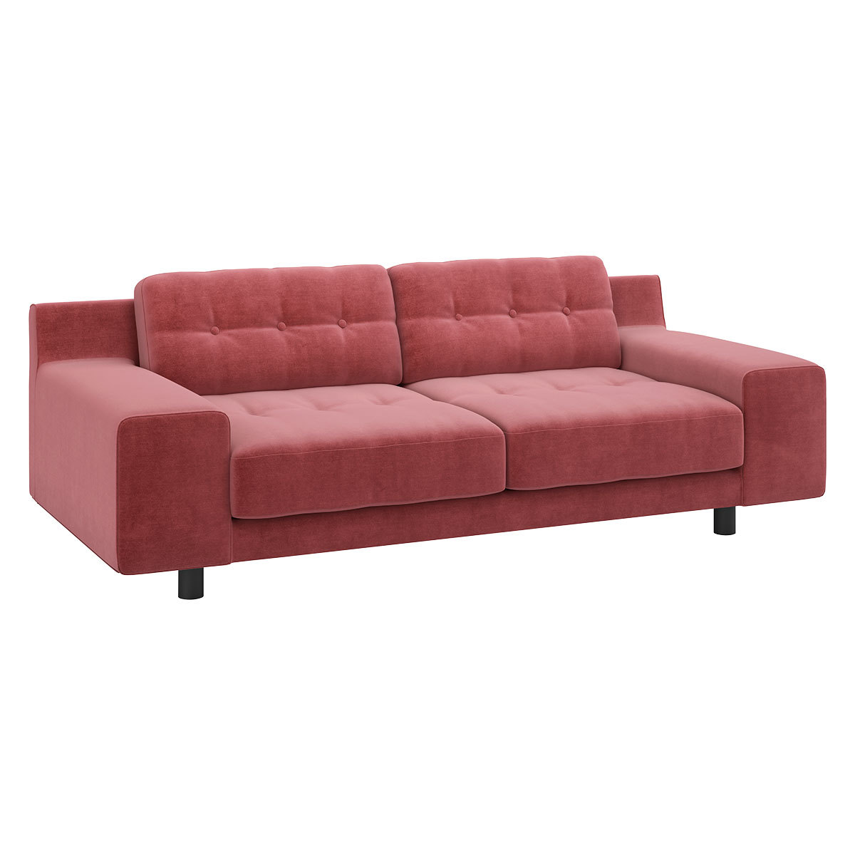 Hendricks Dusty Rose Velvet 3 Seater Sofa, Dusty Rose – image 3