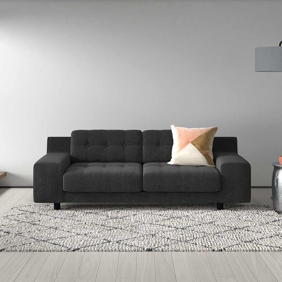 Hendricks Dusty Rose Velvet 3 Seater Sofa, Dusty Rose – image 8