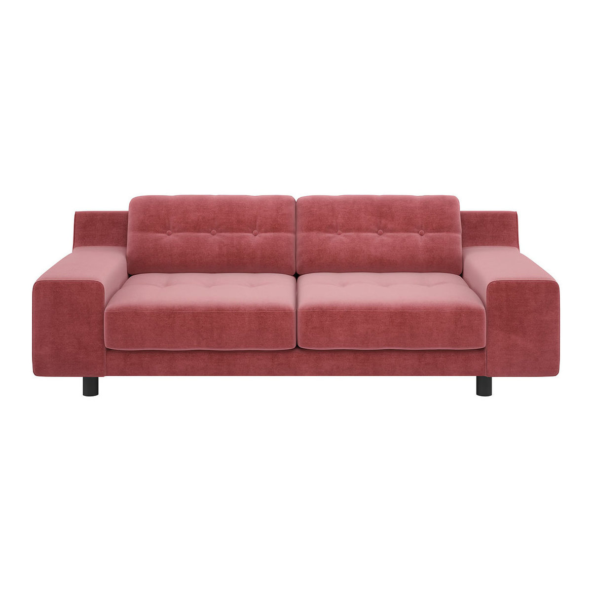 Hendricks Dusty Rose Velvet 3 Seater Sofa, Dusty Rose – image 1