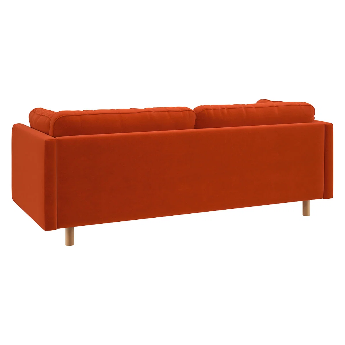 Mori Orange Velvet 3 Seater Sofa, Orange – image 5