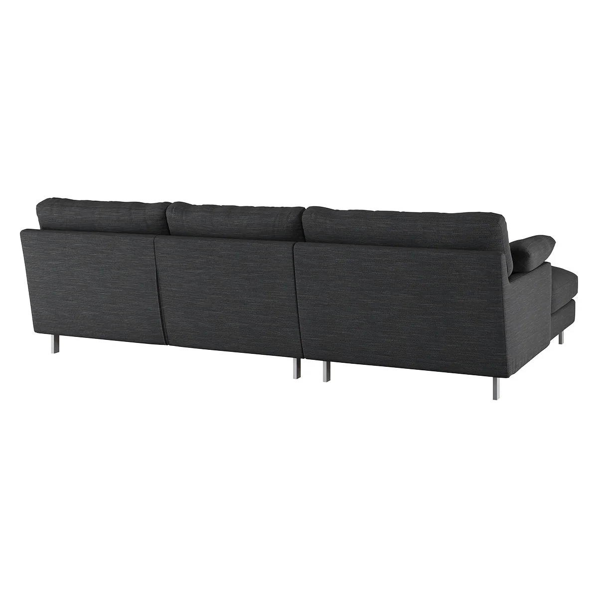 Cuscino Charcoal Grey Textured Left-Arm Chaise Sofa, Charcoal – image 5