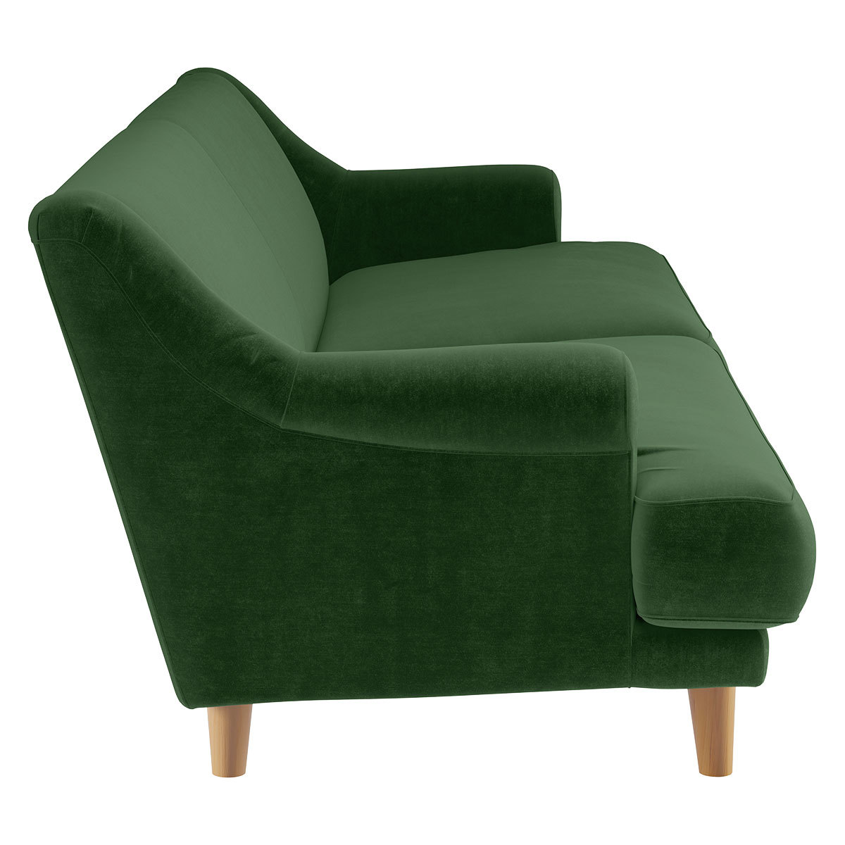 Townsend Moss Green Velvet 4 Seater Sofa, Moss Green – image 4