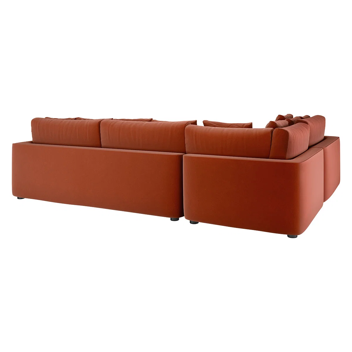 Rupert Orange Velvet Right Arm Corner Sofa, Orange – image 5