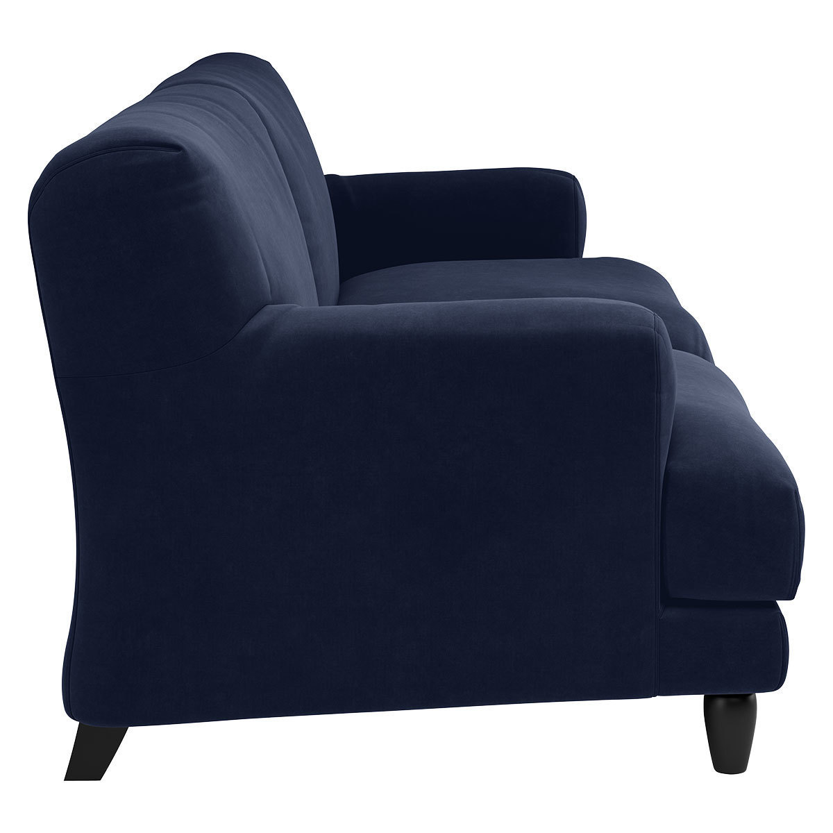 Askem Navy Blue Velvet 3 Seater Sofa, Dark Blue – image 4