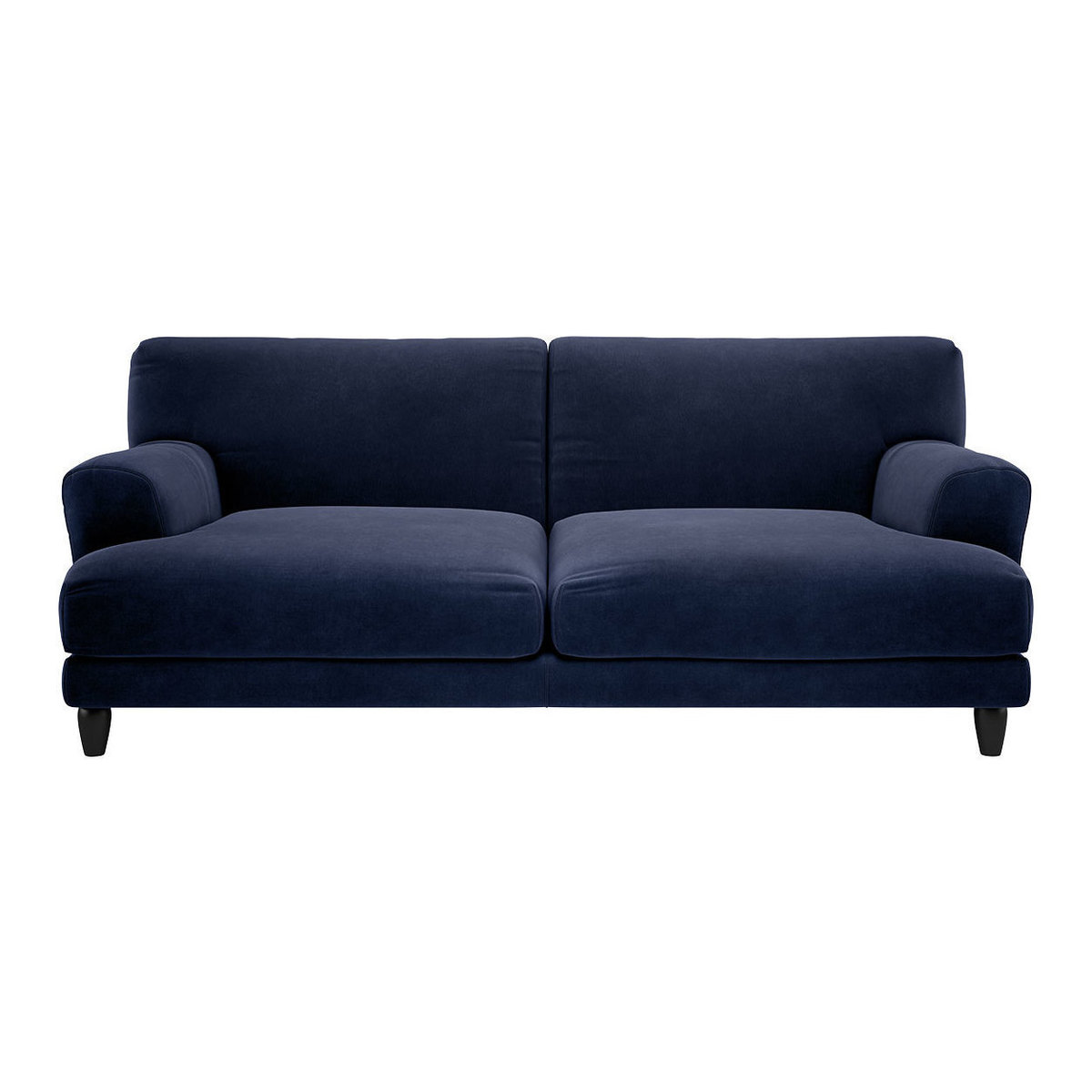 Askem Navy Blue Velvet 3 Seater Sofa, Dark Blue – image 1