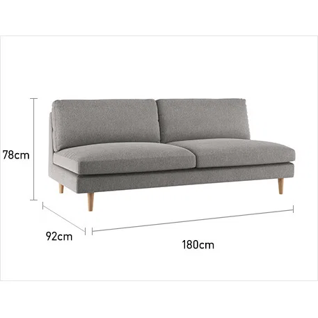 Teo Grey FaBric 3 Seat Sofa, Grey – image 10