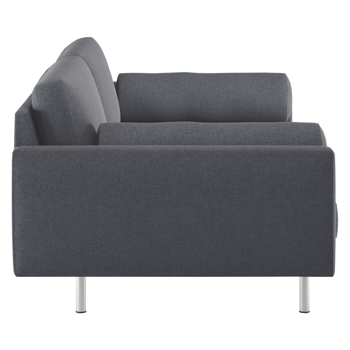 Spencer Charcoal Grey Wool 3 Seater Sofa, Metal Legs, Charcoal – image 4