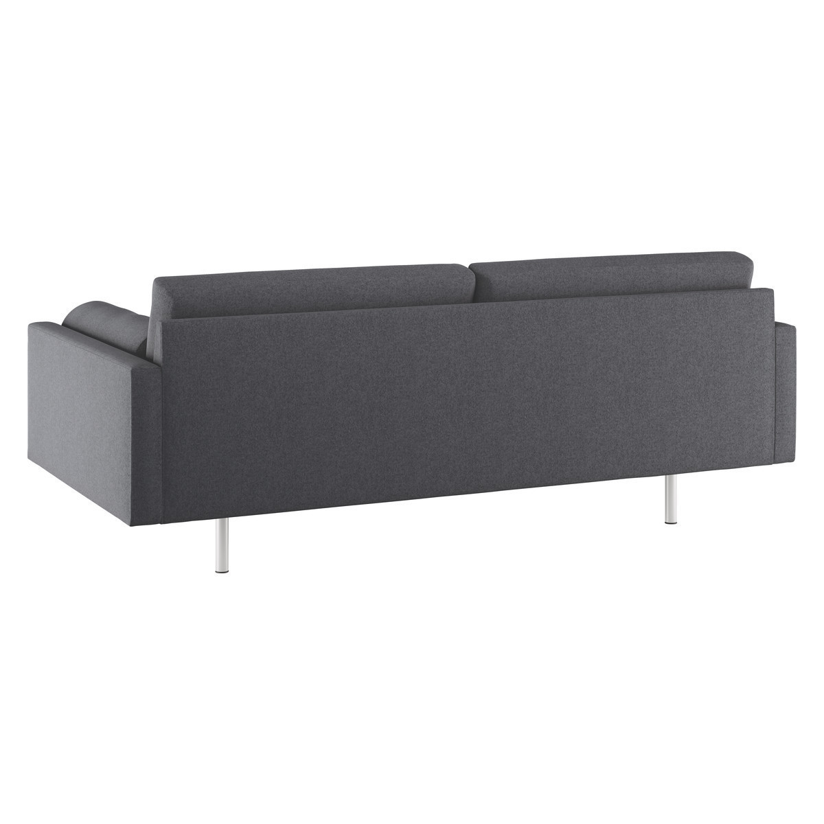 Spencer Charcoal Grey Wool 3 Seater Sofa, Metal Legs, Charcoal – image 5