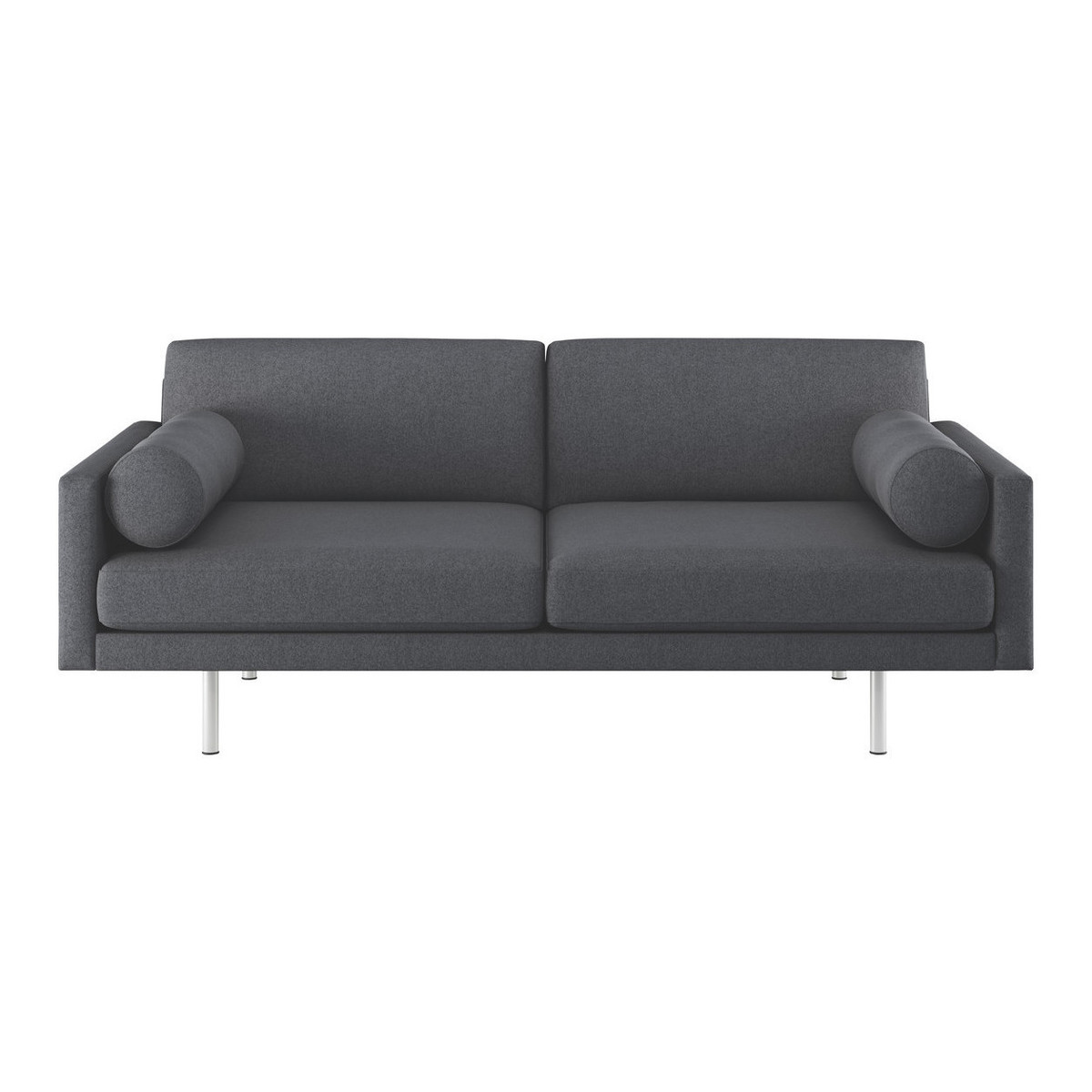 Spencer Charcoal Grey Wool 3 Seater Sofa, Metal Legs, Charcoal – image 1