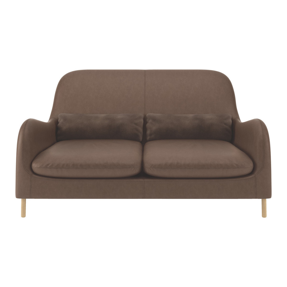 Smithfield Light Brown Luxury Leather 2 Seater Sofa, Light Brown – image 1