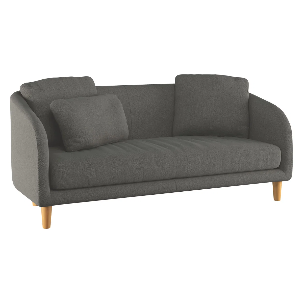 Colby Charcoal Grey FaBric 2 Seater Sofa, Charcoal – image 3