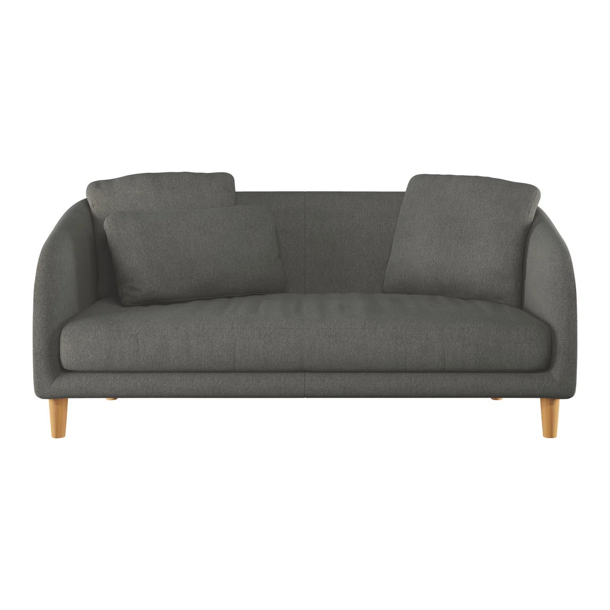 Colby Charcoal Grey FaBric 2 Seater Sofa, Charcoal – image 1