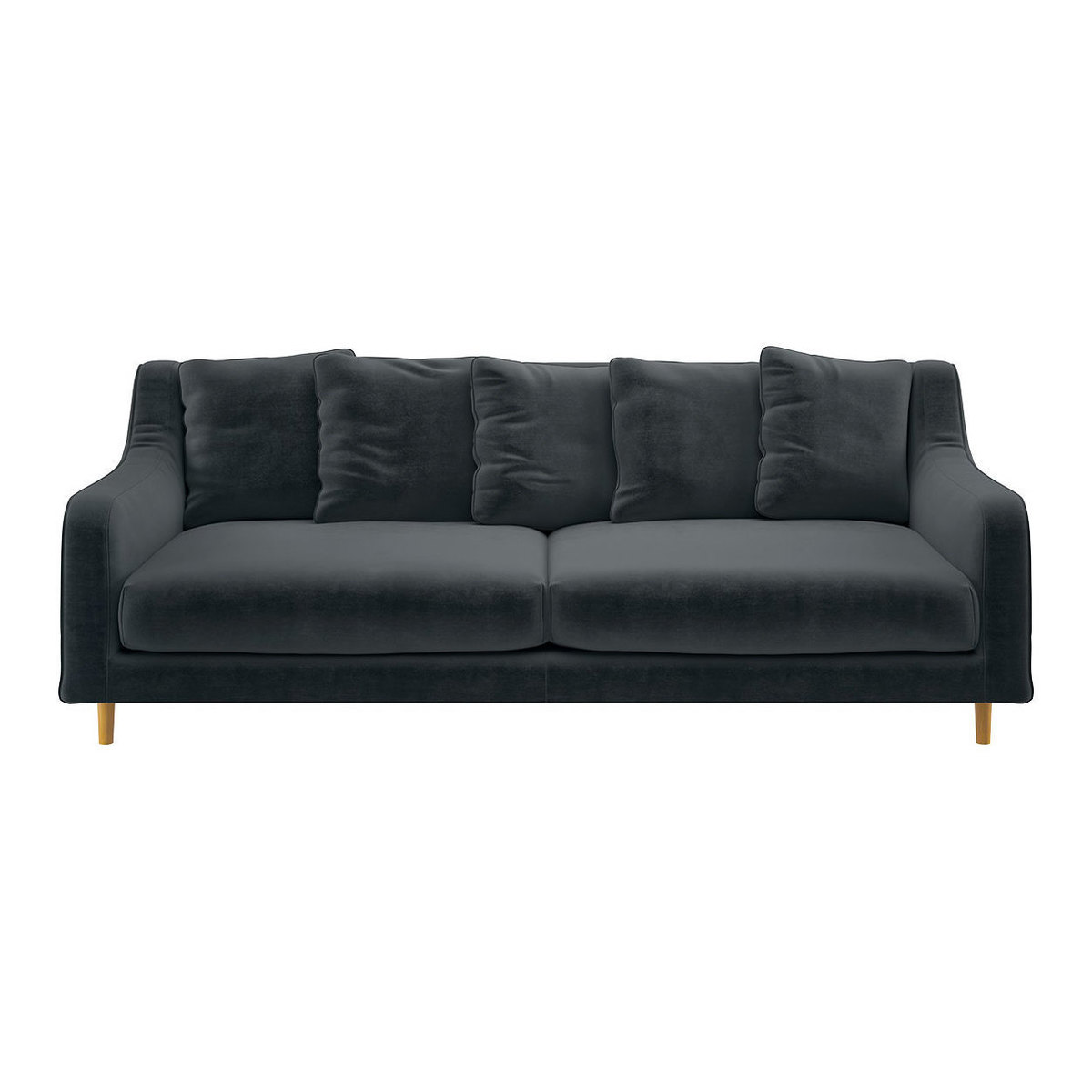 Swift Dark Grey Velvet 3 Seater Sofa, Grey – image 1