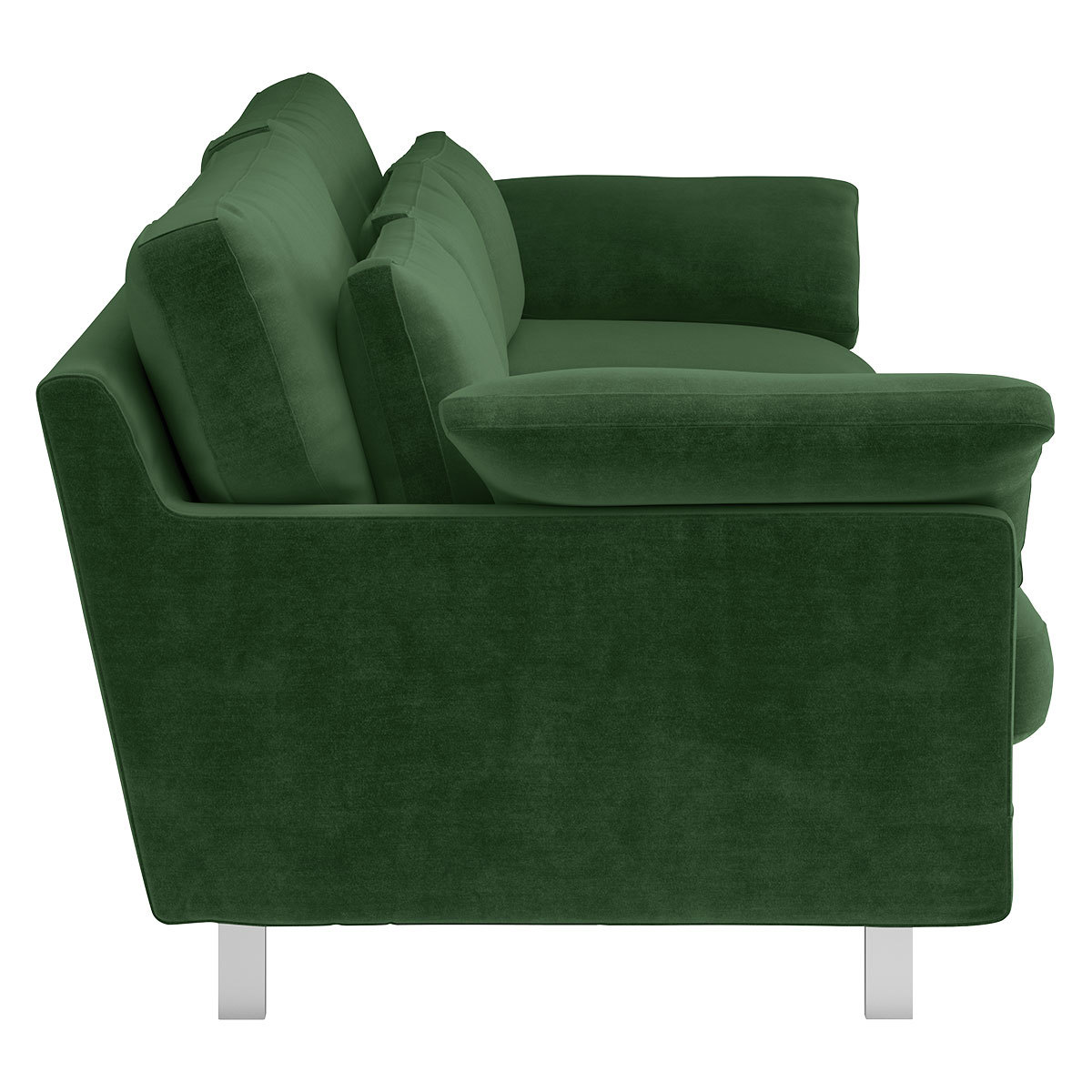 Cuscino Moss Green Velvet 3 Seater Sofa, Moss Green – image 3