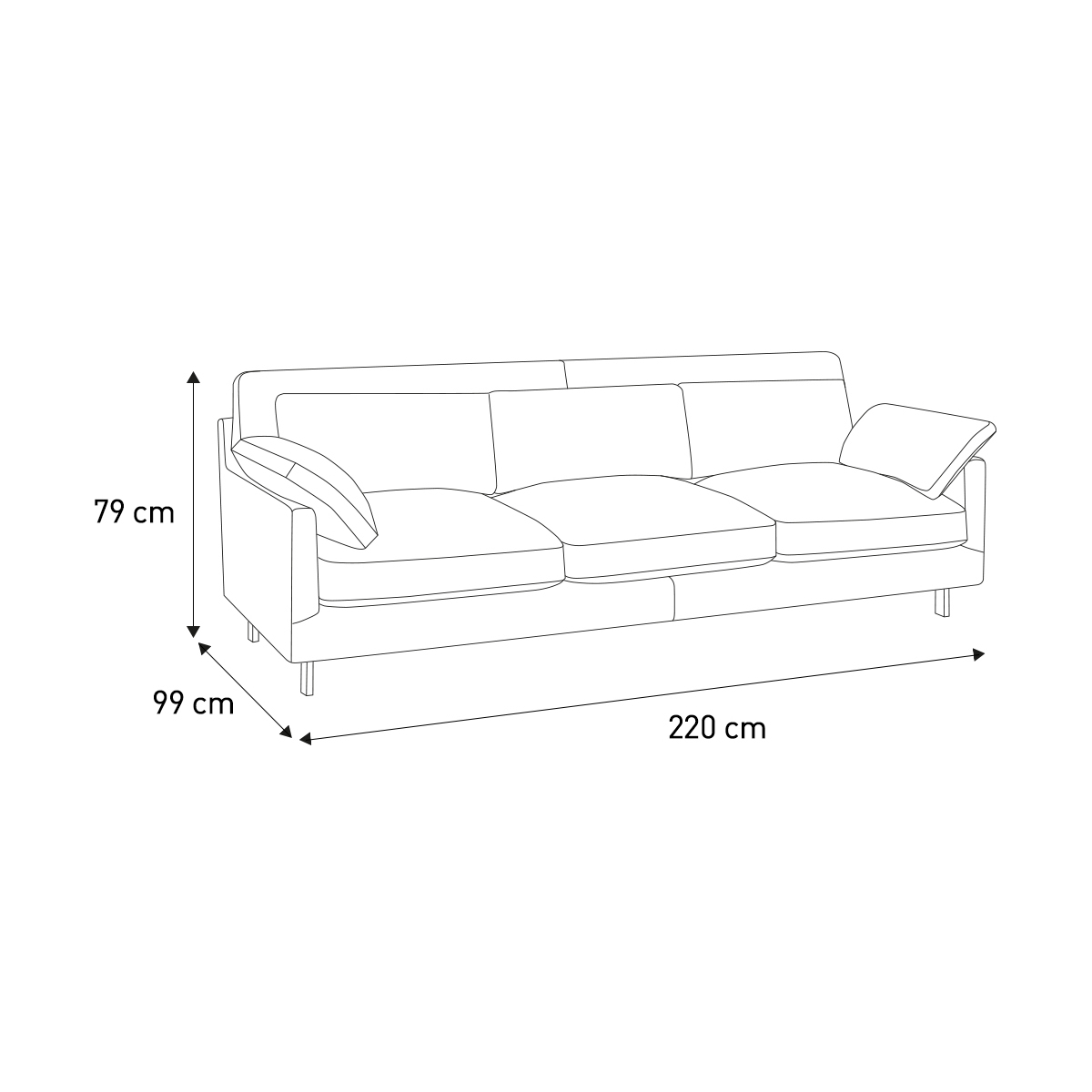 Cuscino Moss Green Velvet 3 Seater Sofa, Moss Green – image 7
