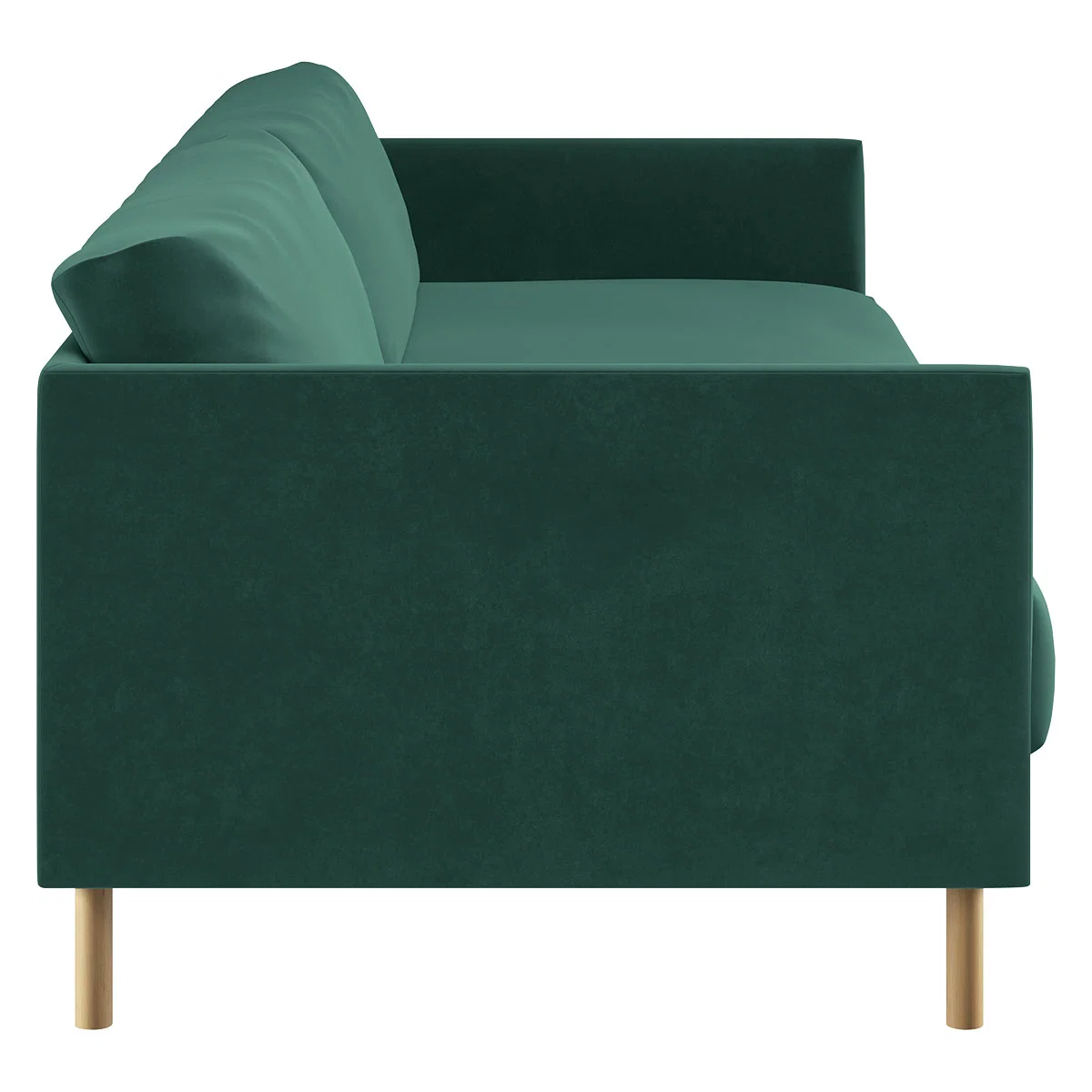 Hyde Green Velvet 3 Seater Sofa Bed, Wooden Legs, Green – image 4