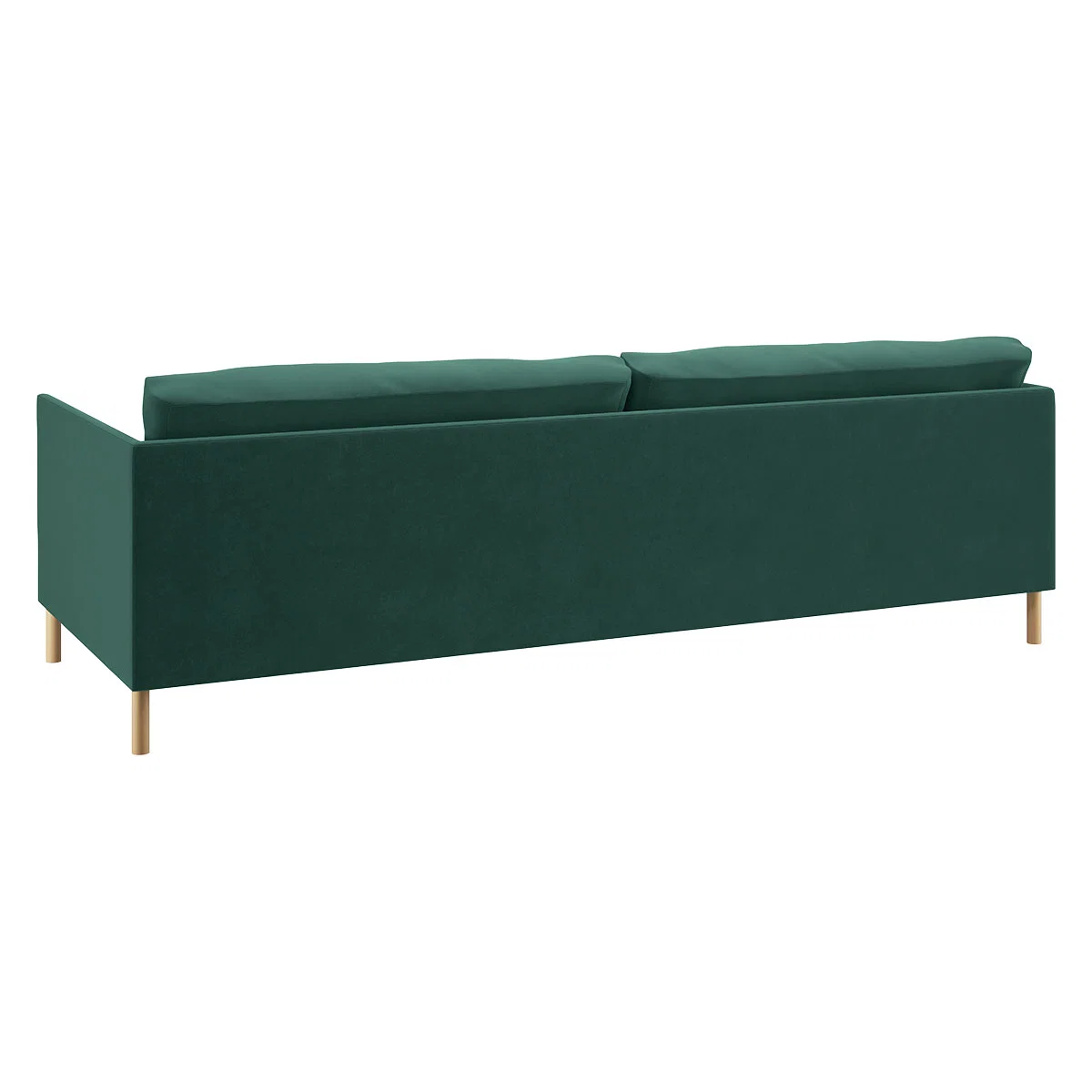 Hyde Green Velvet 3 Seater Sofa Bed, Wooden Legs, Green – image 5