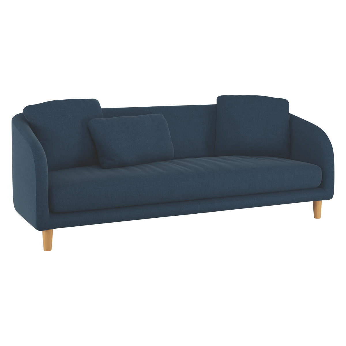 Colby Navy Blue Wool Tweed 3 Seater Sofa, Navy – image 3