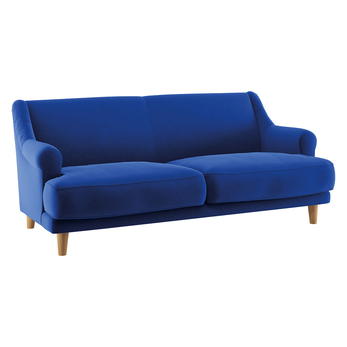 Townsend Cobalt Blue Velvet 2 Seater Sofa, Blue – image 3