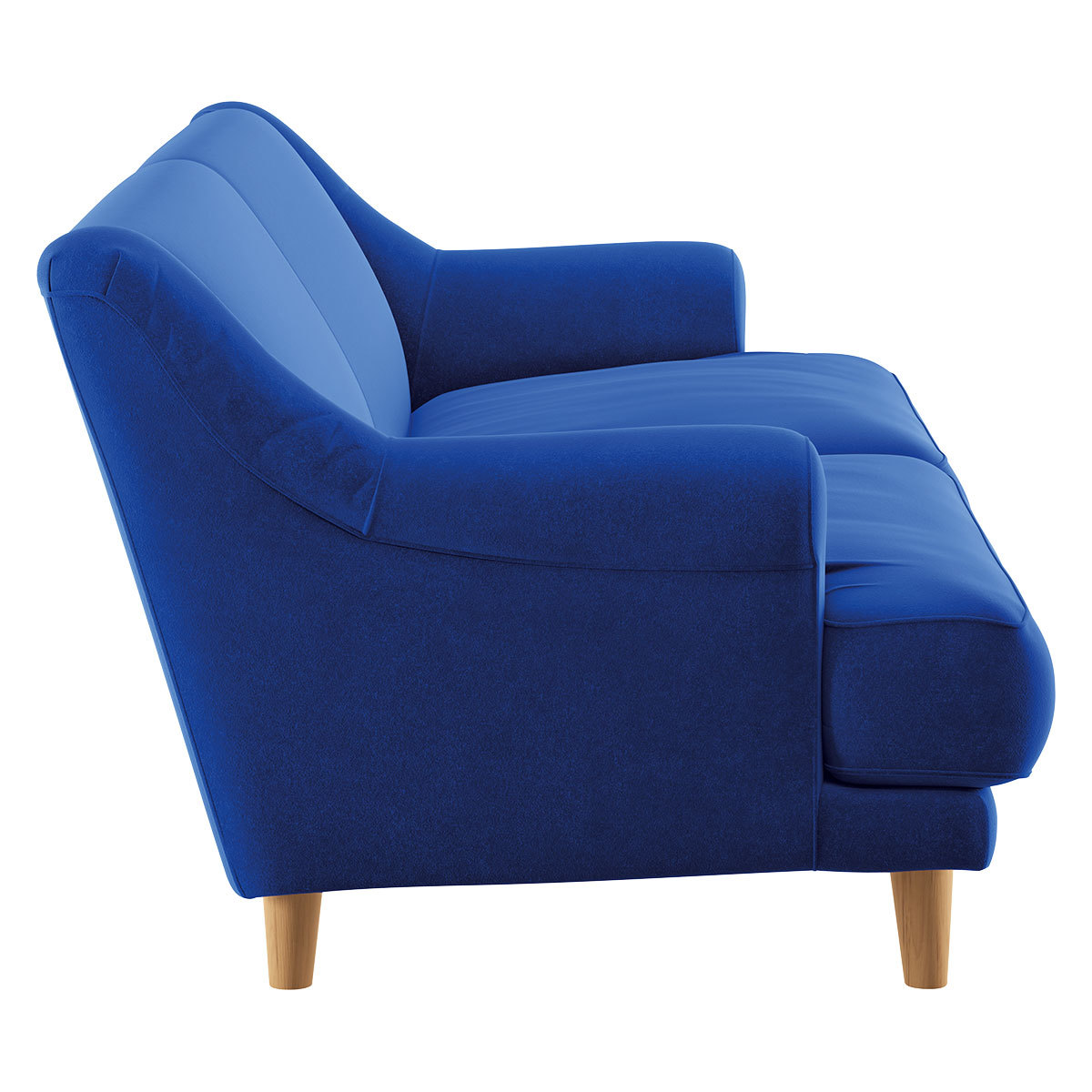 Townsend Cobalt Blue Velvet 2 Seater Sofa, Blue – image 4