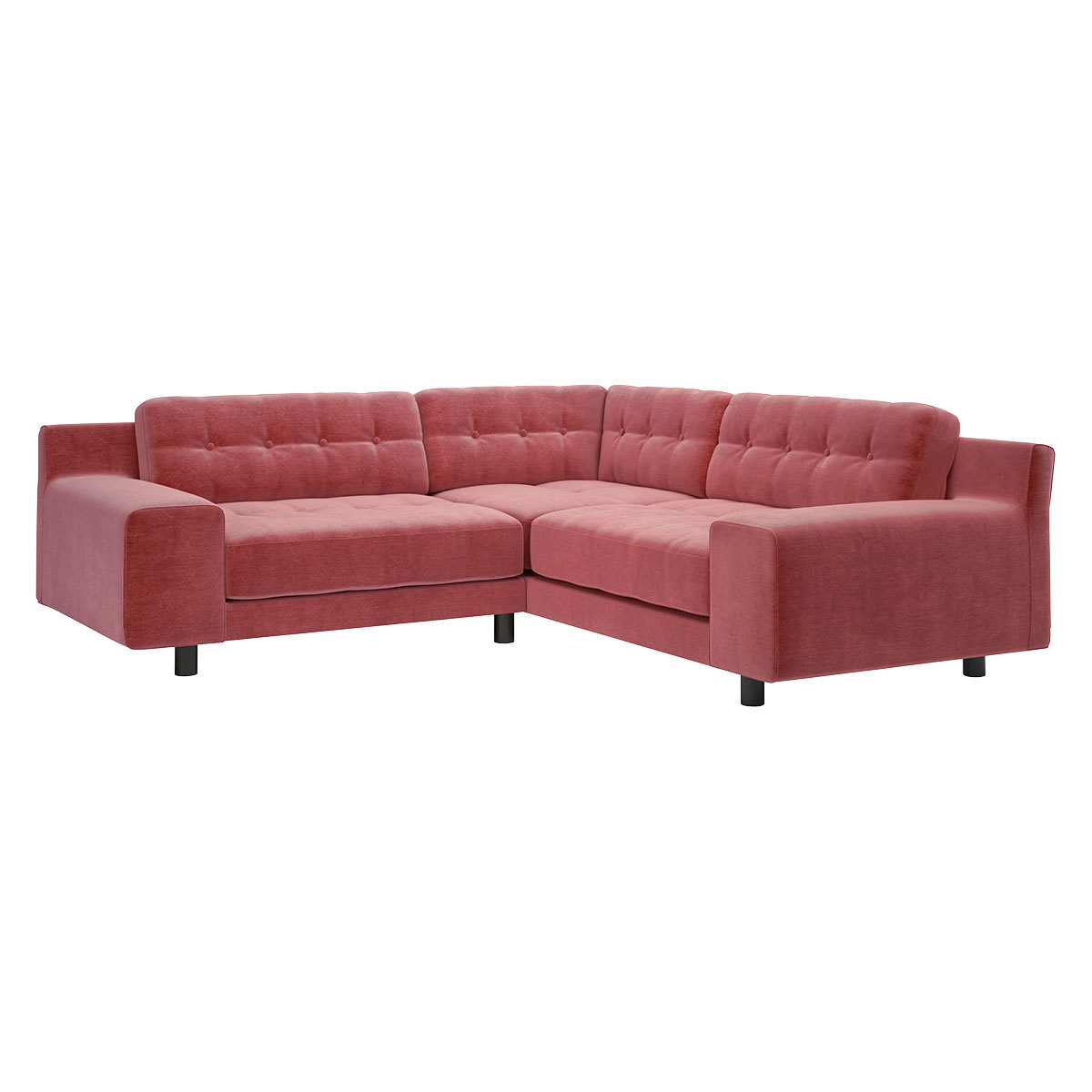 Hendricks 3 Seat Dusty Rose Left Hand Corner Sofa, Dusty Rose – image 2