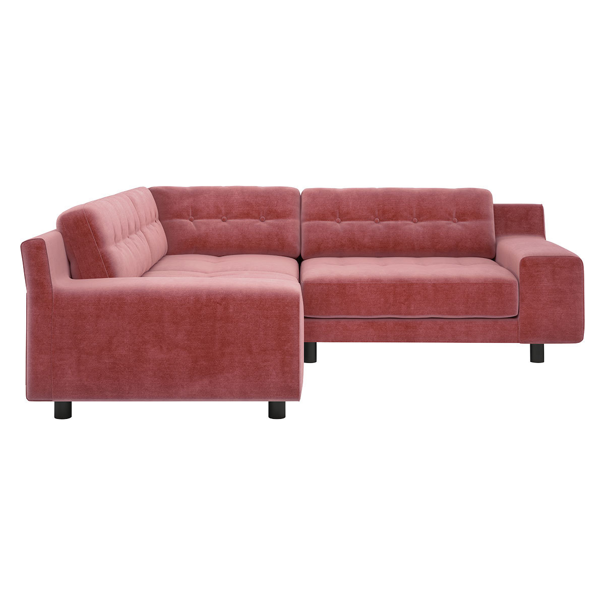 Hendricks 3 Seat Dusty Rose Left Hand Corner Sofa, Dusty Rose – image 3