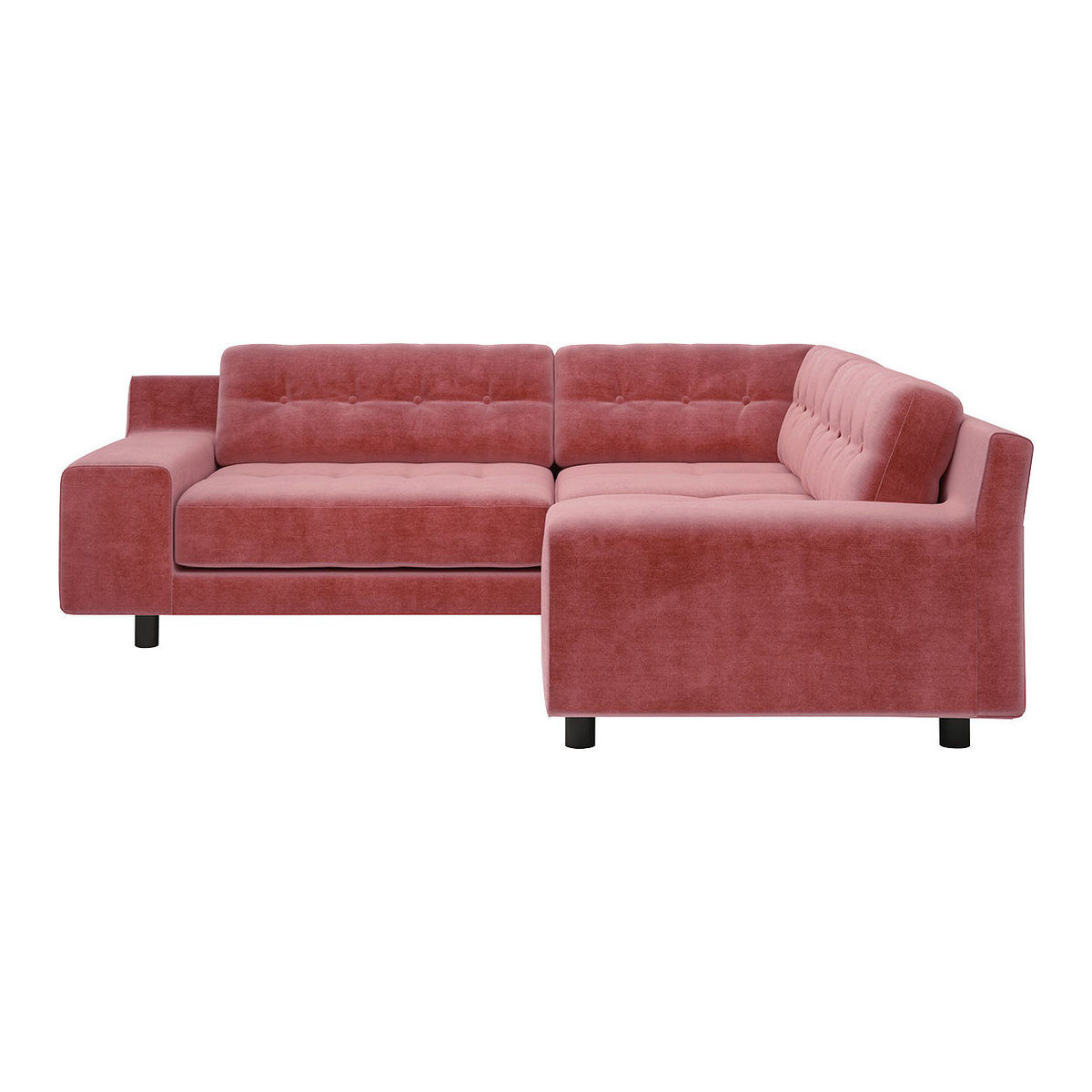 Hendricks 3 Seat Dusty Rose Left Hand Corner Sofa, Dusty Rose – image 1