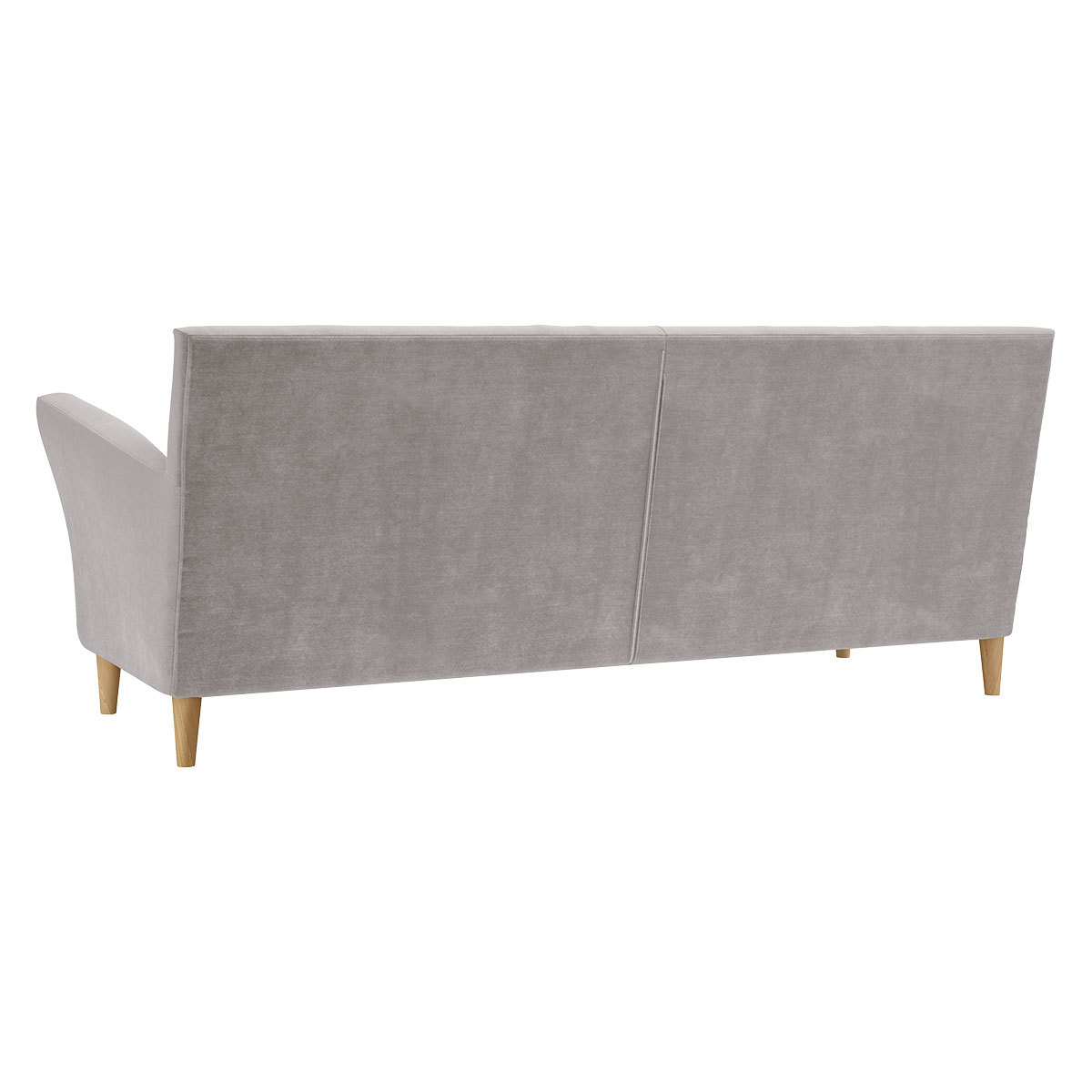 Keele Light Grey Velvet 3 Seat Sofa, Grey – image 5