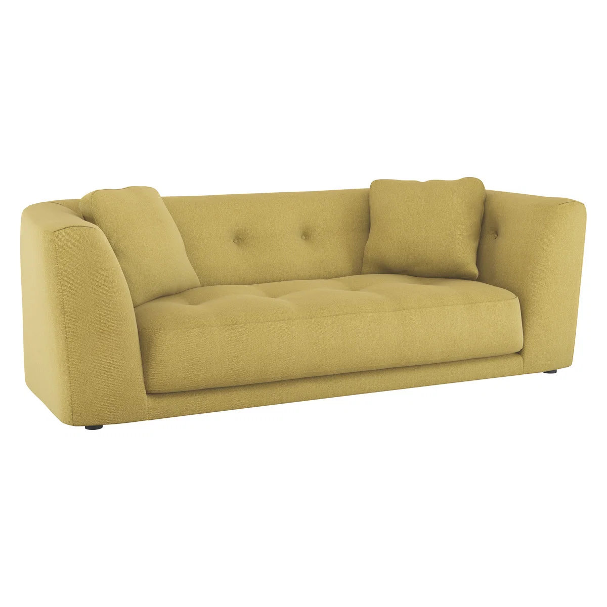 Forde Saffron Yellow FaBric 4 Seat Sofa, Saffron – image 2