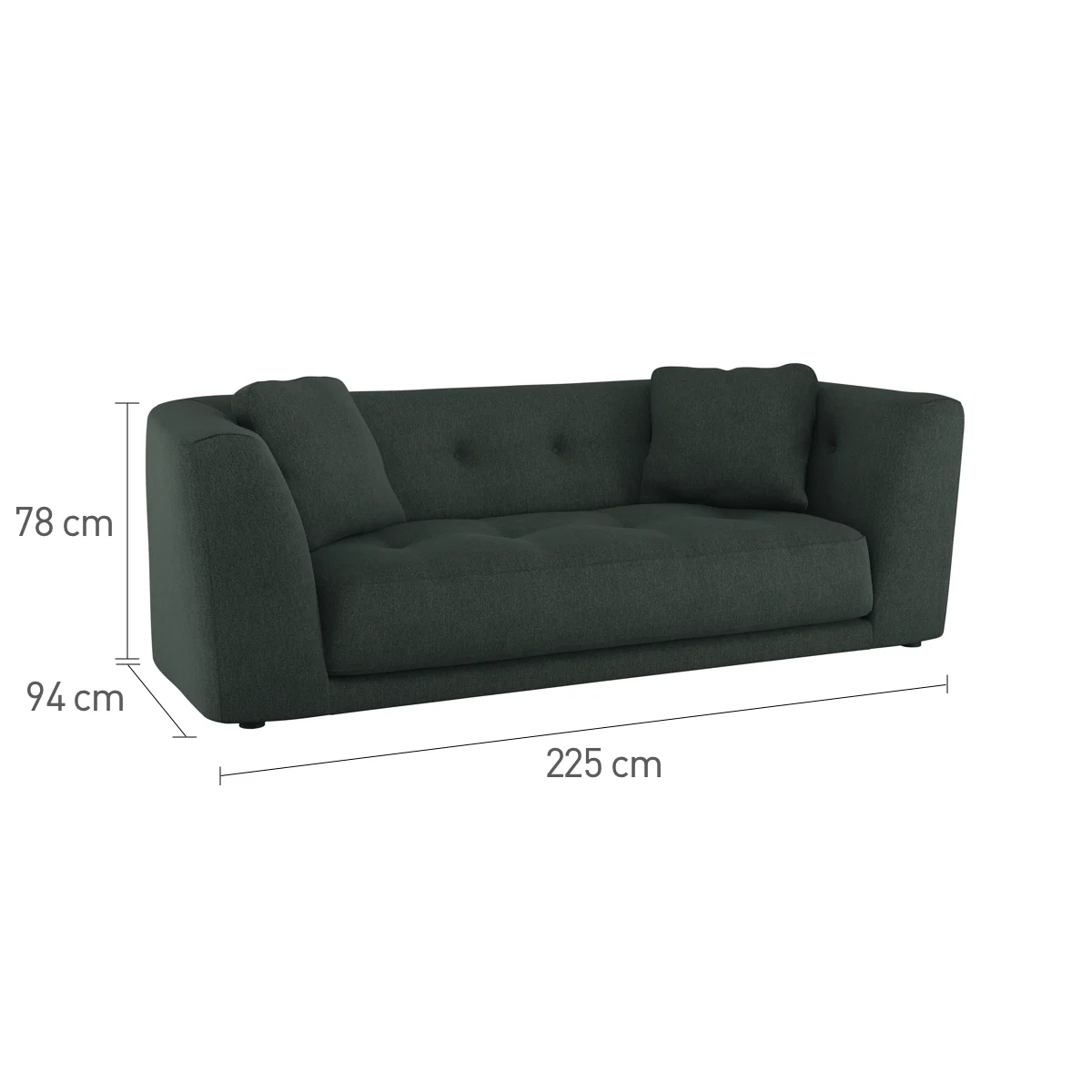 Forde Saffron Yellow FaBric 4 Seat Sofa, Saffron – image 6