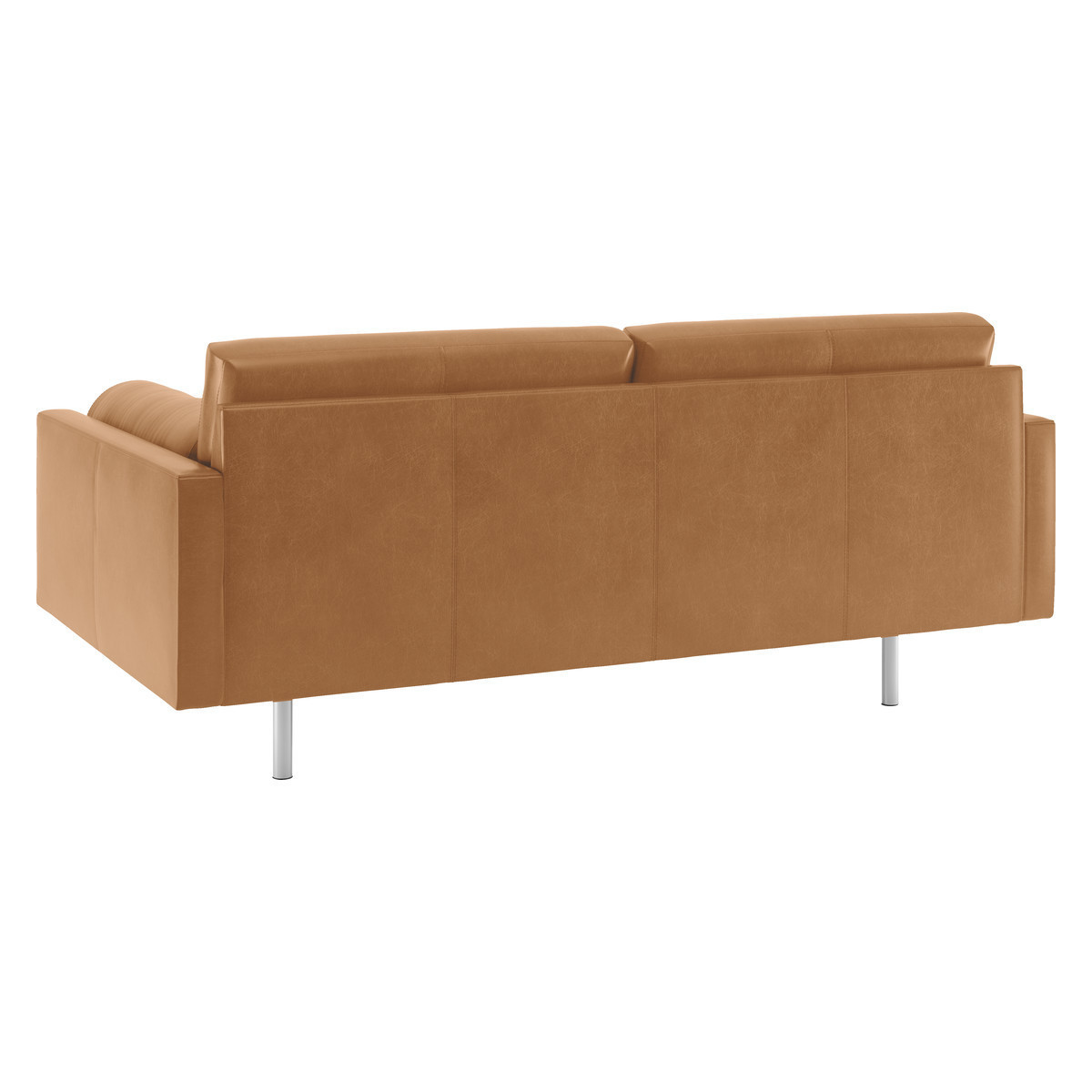Spencer Mid Tan Leather 2 Seater Sofa, Metal Legs, Mid Tan – image 5