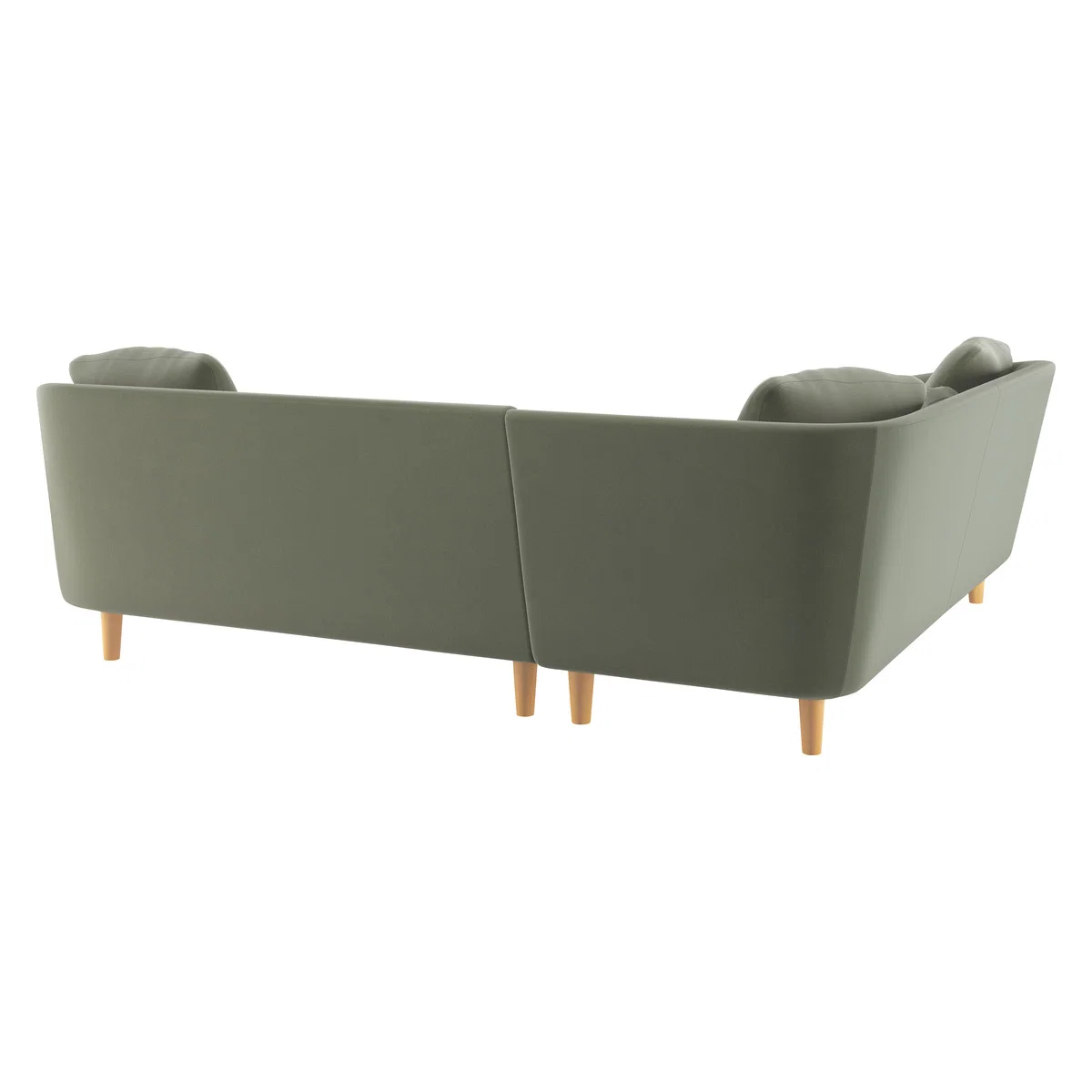 Colby Sage Green Velvet Right Arm Corner Sofa, Green Green – image 6