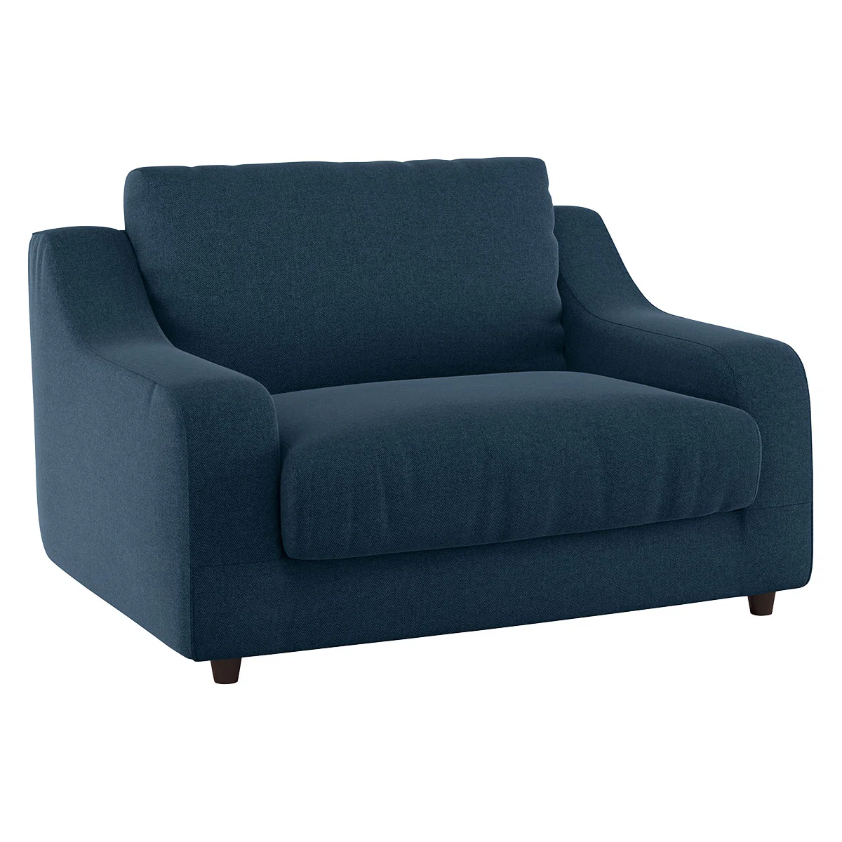 Slope Navy Blue Wool Tweed Loveseat Sofa, Navy – image 3