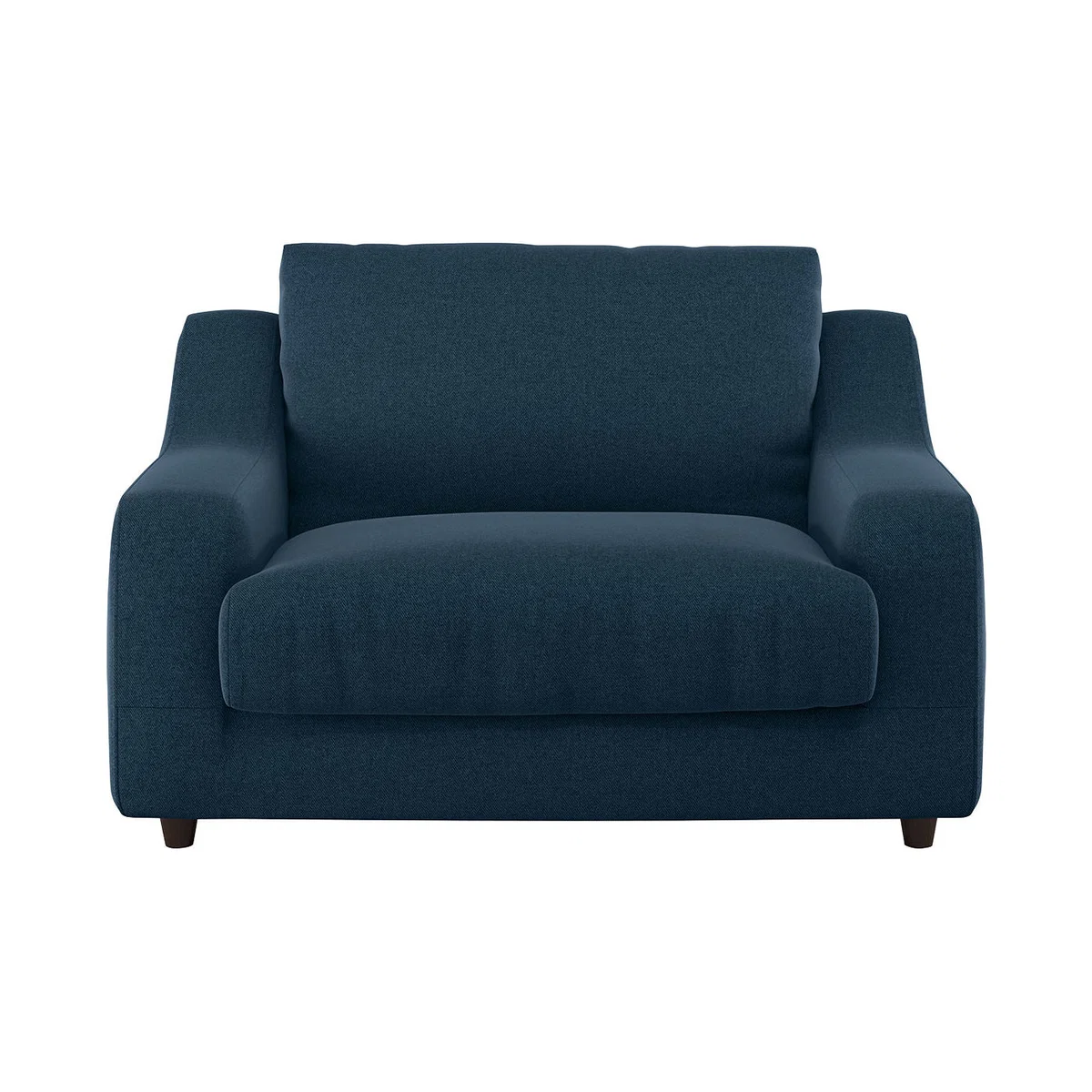 Slope Navy Blue Wool Tweed Loveseat Sofa, Navy – image 1
