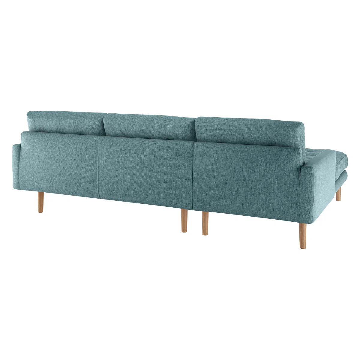 Fenner Teal Blue FaBric Left-Hand 4 Seater Chaise Sofa, Blue – image 4