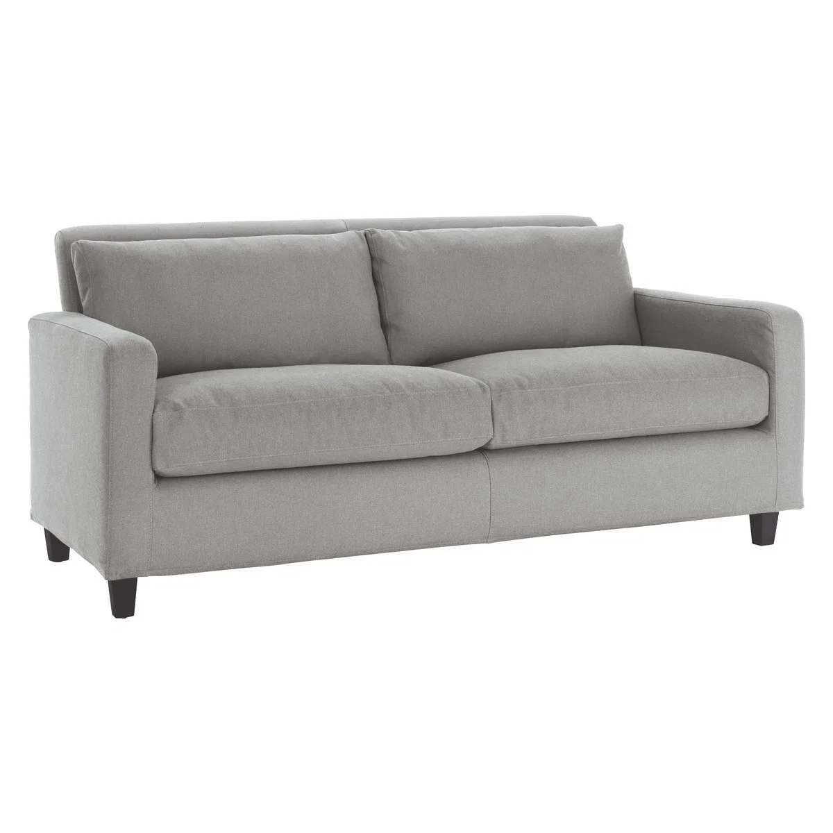 Chester Grey FaBric 2 Seater Sofa, Dark Feet, Grey – image 3