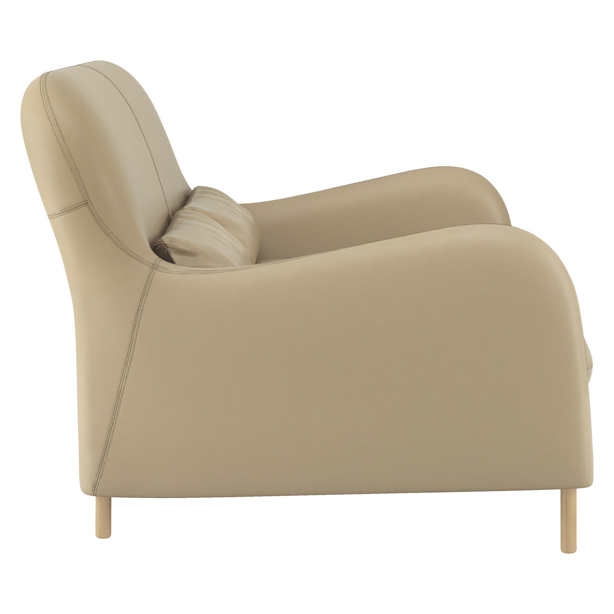 Smithfield Stone Leather 2 Seater Sofa, Stone – image 3