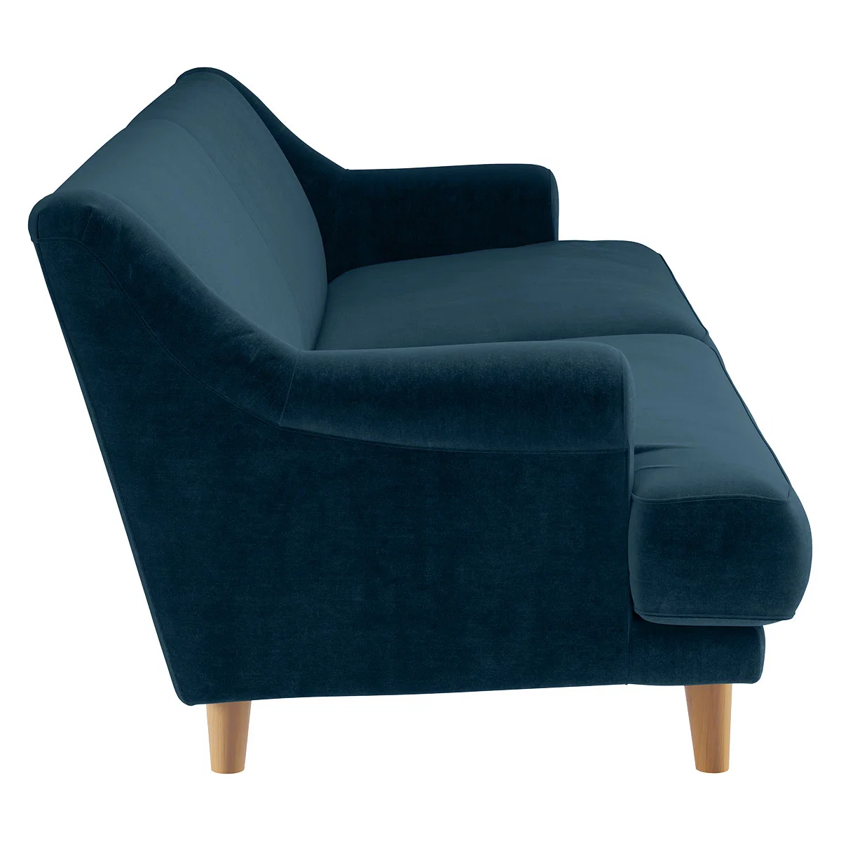 Townsend Ink Blue Velvet 4 Seater Sofa, Blue – image 4