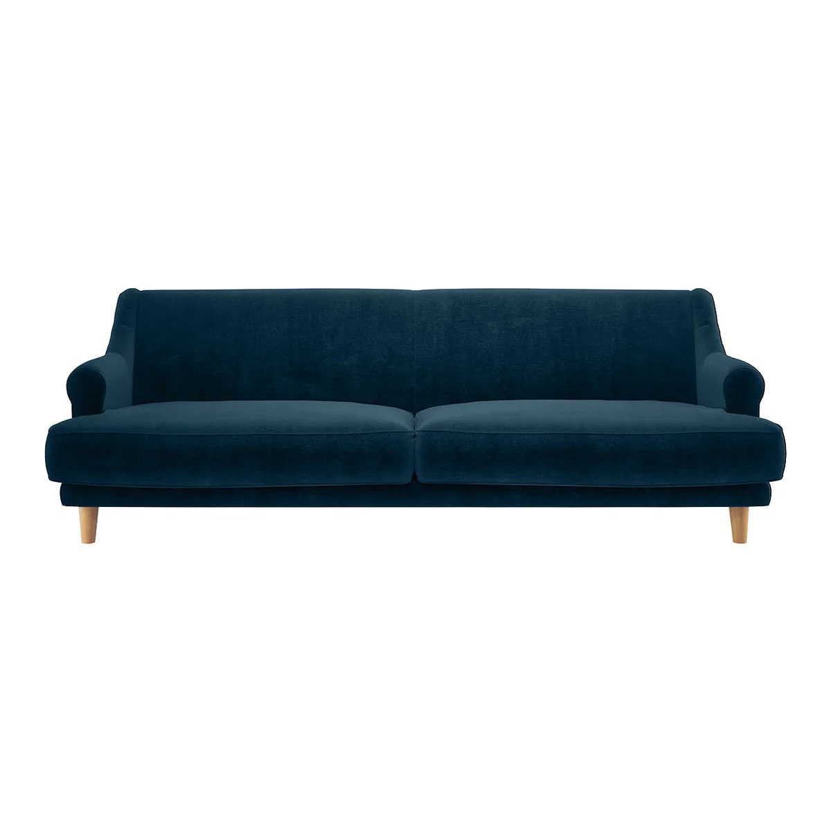 Townsend Ink Blue Velvet 4 Seater Sofa, Blue – image 1