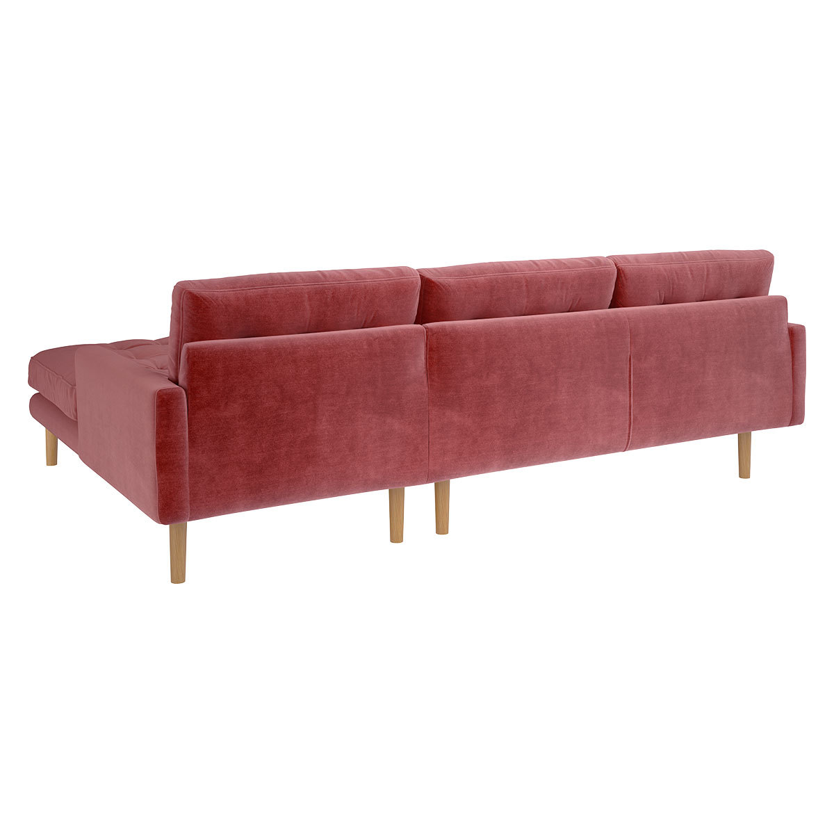 Fenner Dusty Pink Velvet Right-Hand 4 Seater Chaise Sofa, Dusty Rose – image 5