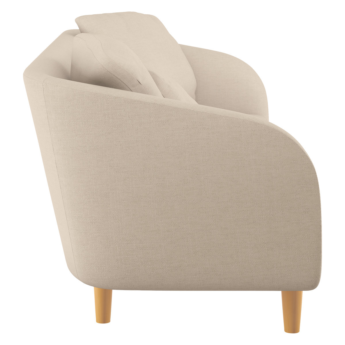 Colby Natural Italian Woven FaBric 3 Seater Sofa, Natural – image 4