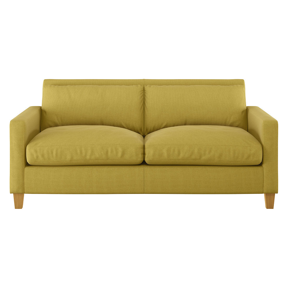 Chester Yellow Textured FaBric 2 Seater Sofa, Yellow – image 3