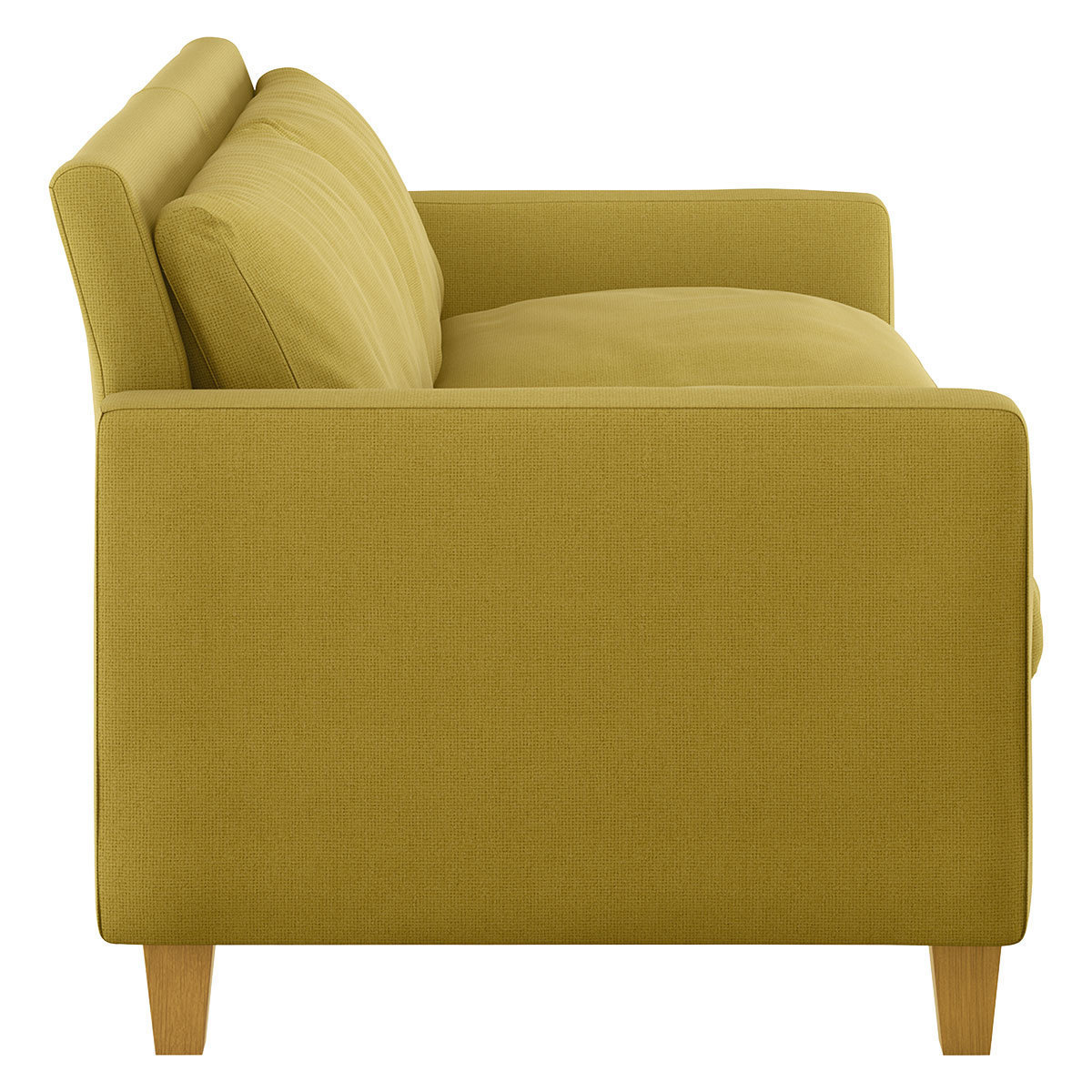 Chester Yellow Textured FaBric 2 Seater Sofa, Yellow – image 4
