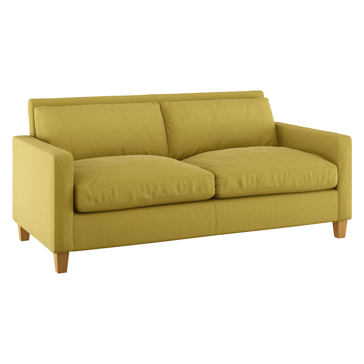 Chester Yellow Textured FaBric 2 Seater Sofa, Yellow – image 7