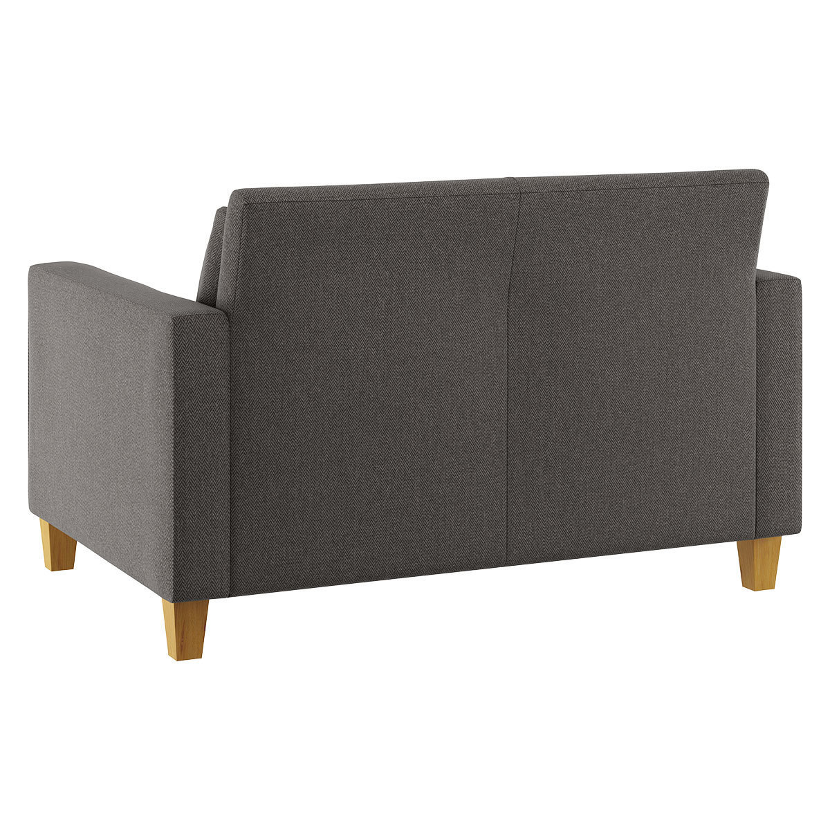 Chester Charcoal Grey Herringbone Wool Mix Compact Sofa, Oak Feet, Charcoal – image 5