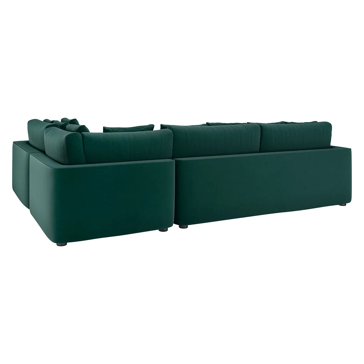 Rupert Emerald Green Velvet Left Arm Corner Sofa, Green – image 5